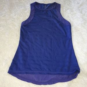 4/$25 Athleta Royal Blue Mesh Motion Tank Size XS Racerback Yoga Athleisure
